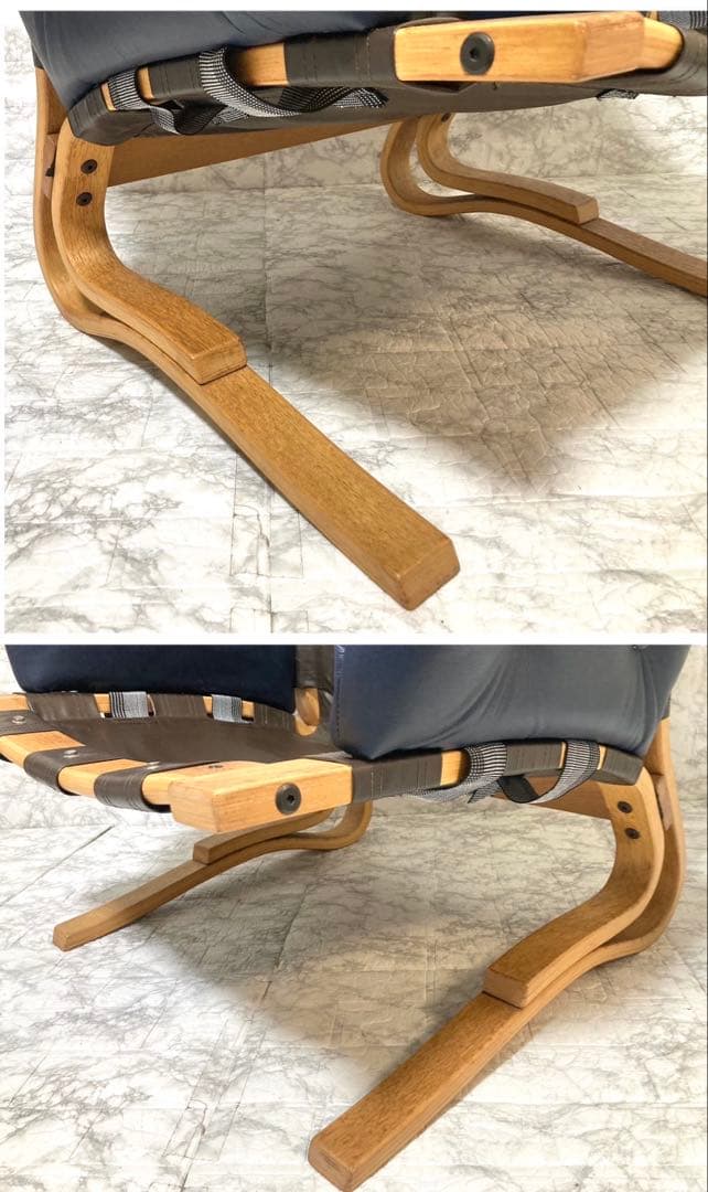 【希少 本革】karimoku domani スカンジナビアン イージーチェア①