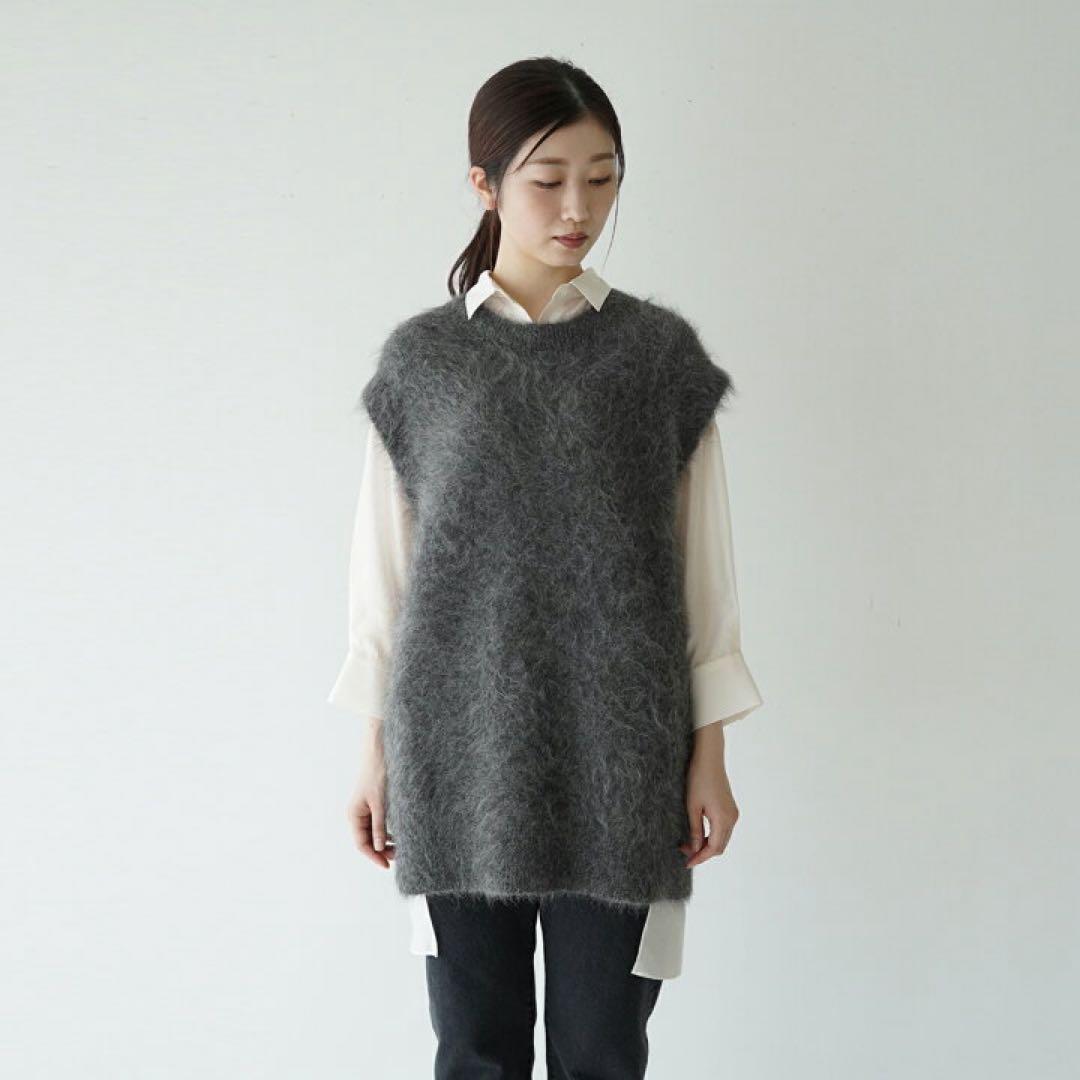 【お値下げ】シンゾーン★アルパカ ベスト クルーネック ワイド 無地