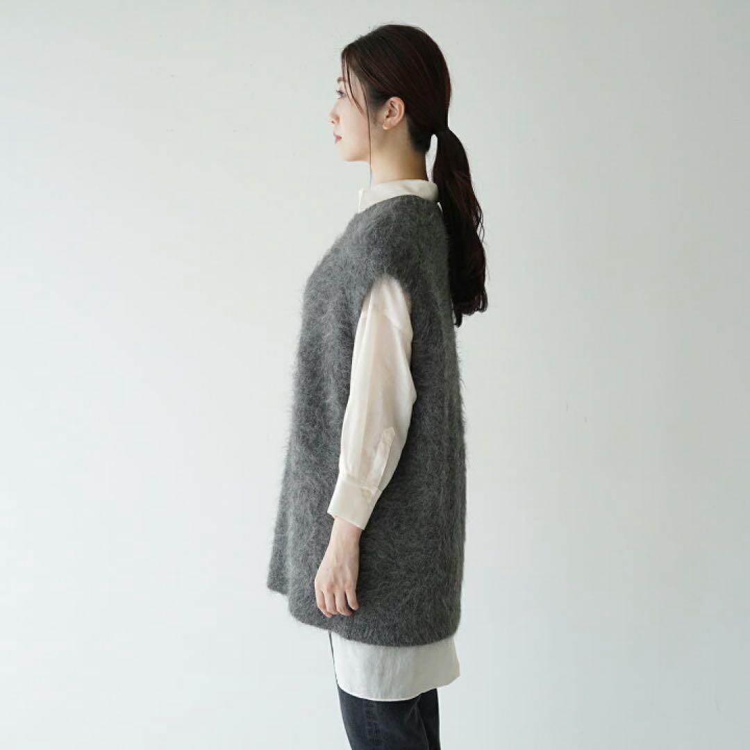 【お値下げ】シンゾーン★アルパカ ベスト クルーネック ワイド 無地