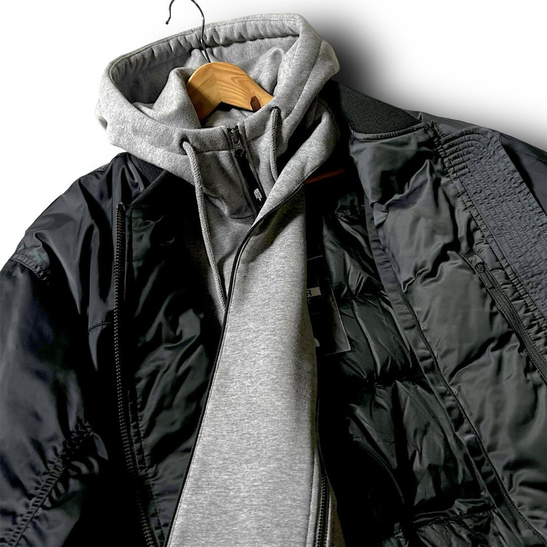 M ノースフェイス KULANE DOWN BOMBER ダウンジャケット 濃灰