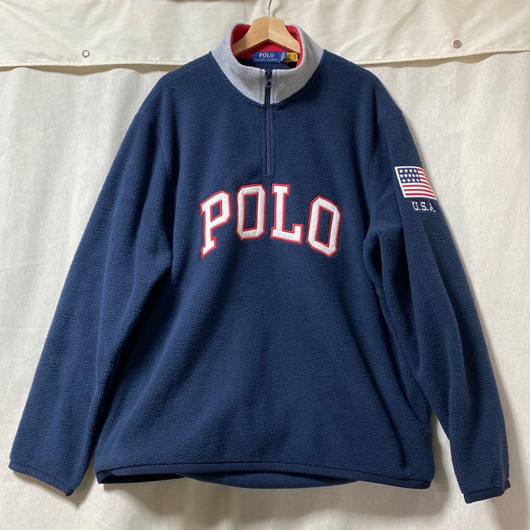 ★新品 ポロ ラルフローレン 長袖フリース ハーフジップジャケット US XL★