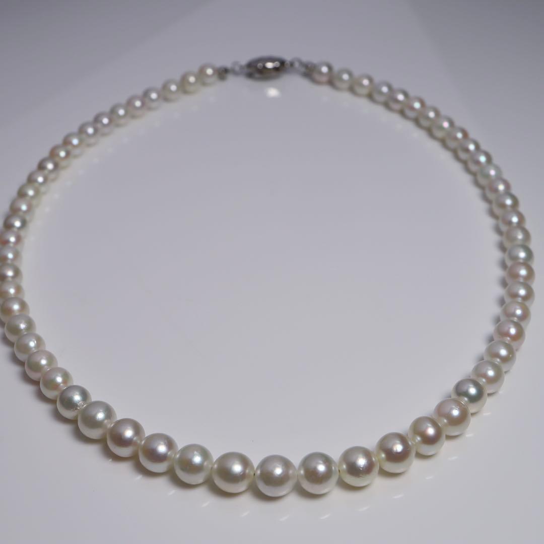 あこや真珠 ネックレス あこやパール ネックレス 一連パールネックレス ホワイト