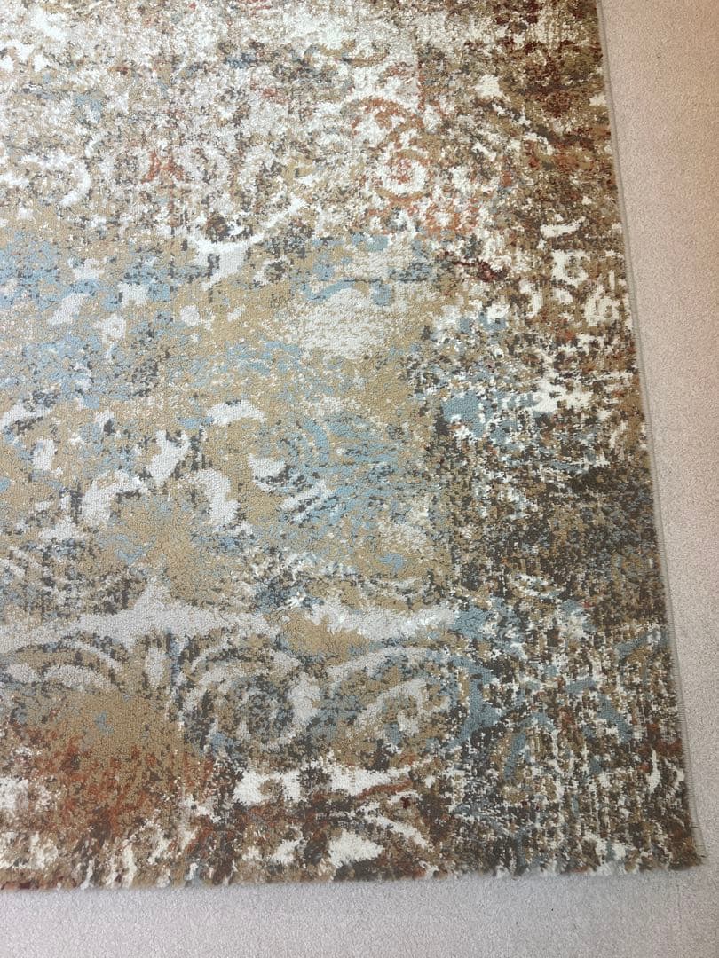 B-company ラグ 絨毯 おしゃれ かわいい インテリア　ベージュ 赤