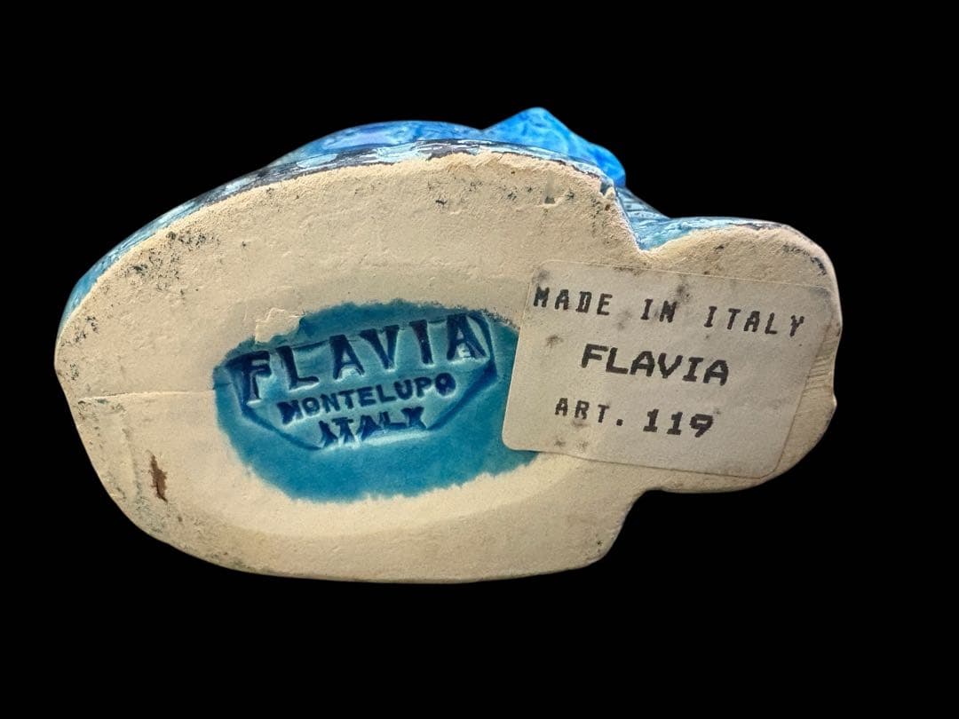 ☆美品　イタリア　FLAVIA フラビア　リミニブルー　オブジェネコ　ビトッシ