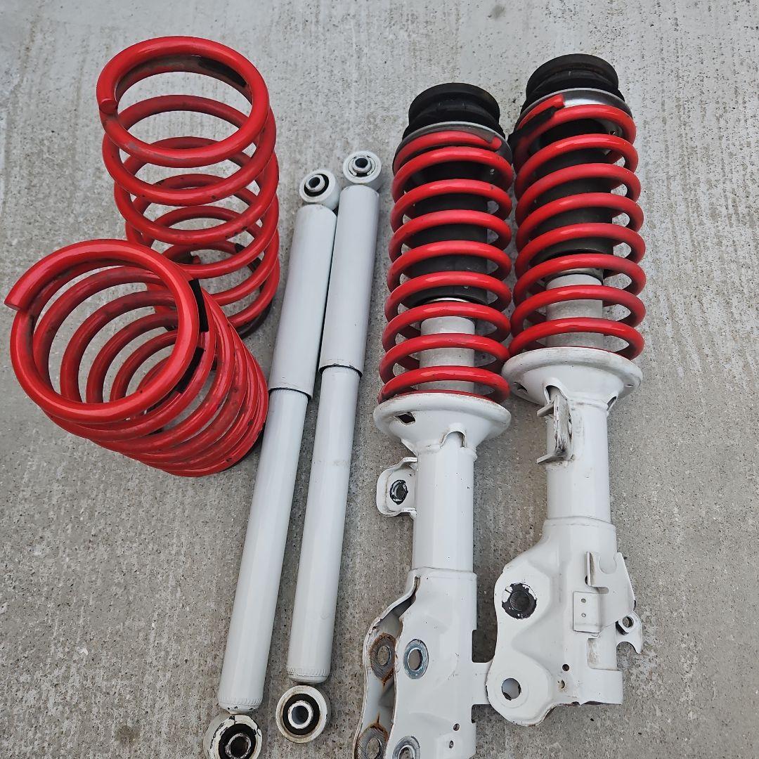 三浦 ハスラー　ハイリフトサスペンションキット 赤 4点セット