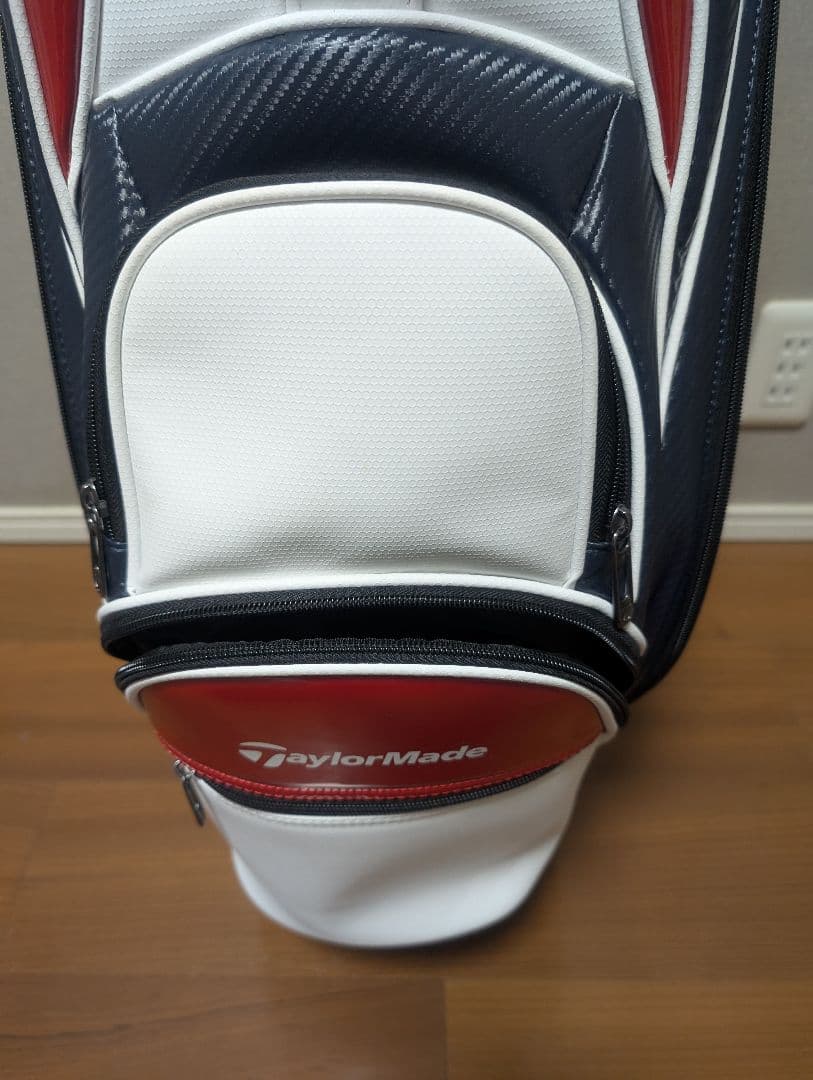 TaylorMade TJ083キャディバッグ ホワイト/ネイビー/レッド