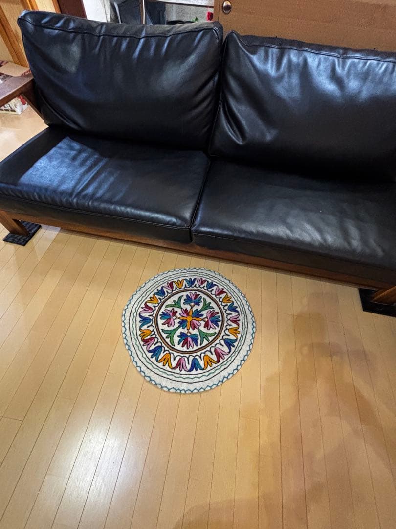 Bフライデーセール　 ナムダ円形ラグ　57センチ　サマー