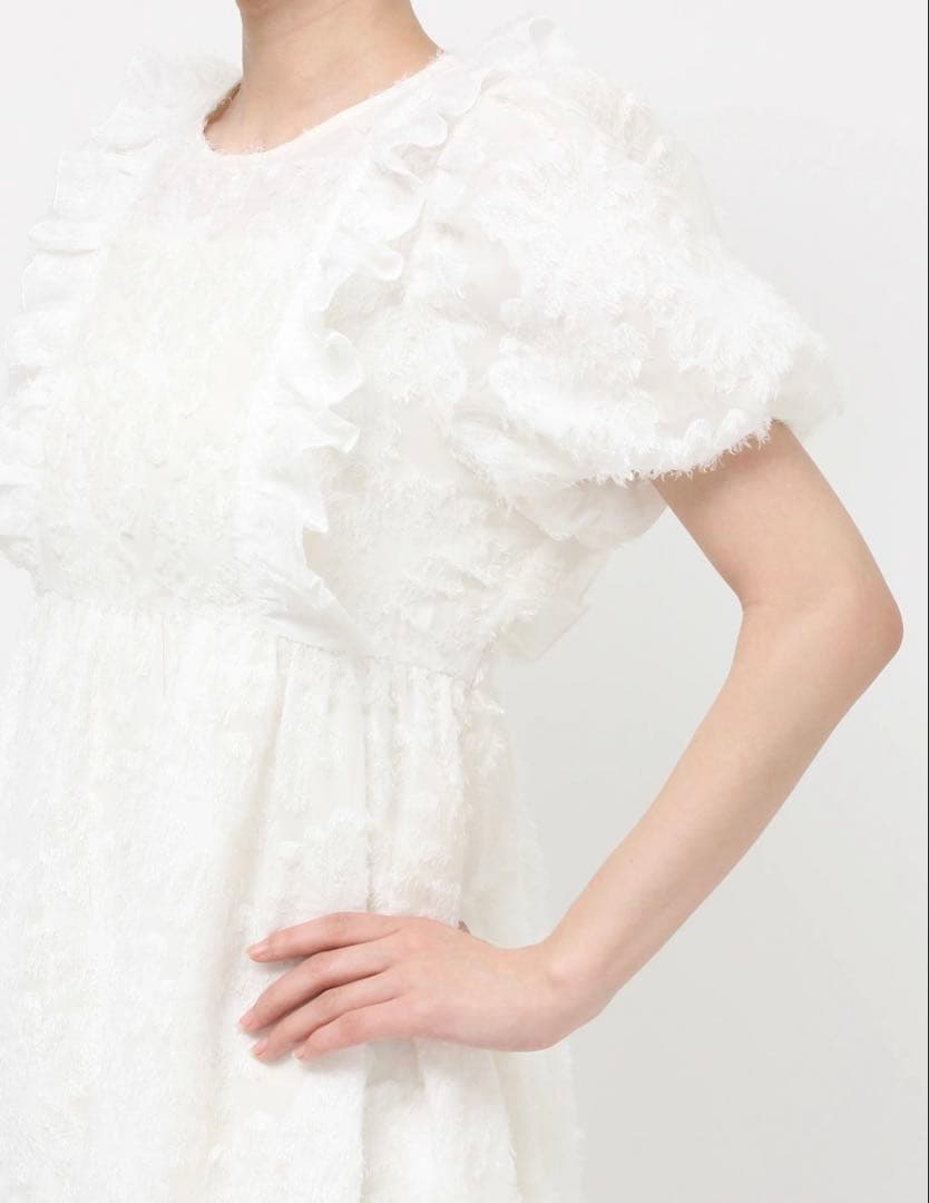 merry jenny メリージェニー　flowerジャガードミニワンピース