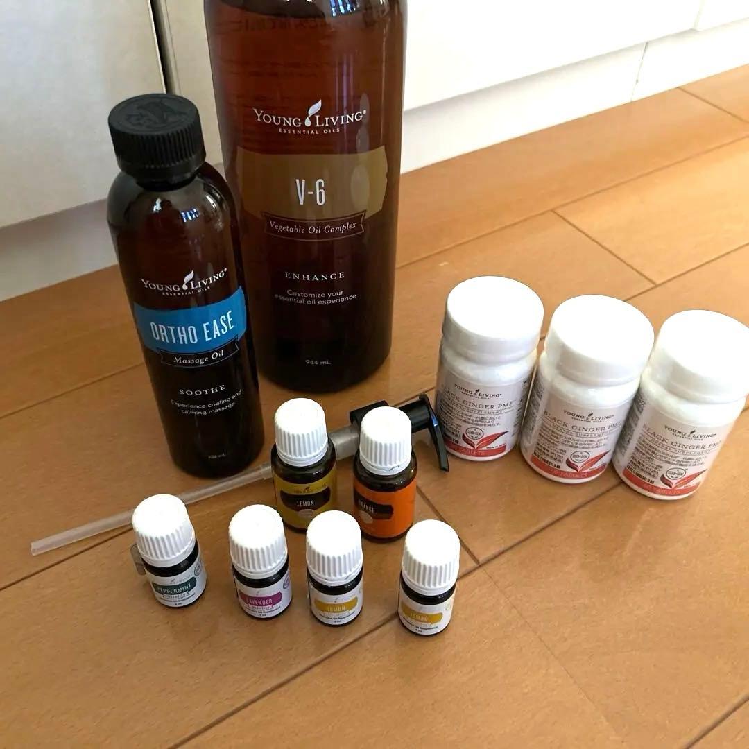 【新品】ヤングリビング エッセンシャルオイル＋マッサージオイル＋サプリ正規品