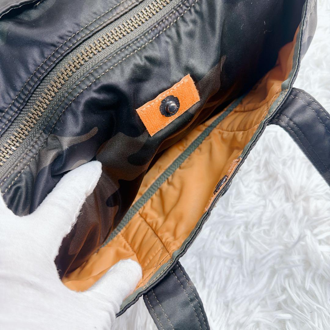 極美品 PORTER タンカー 迷彩 カモフラ 30周年 記念 ドラム バッグ