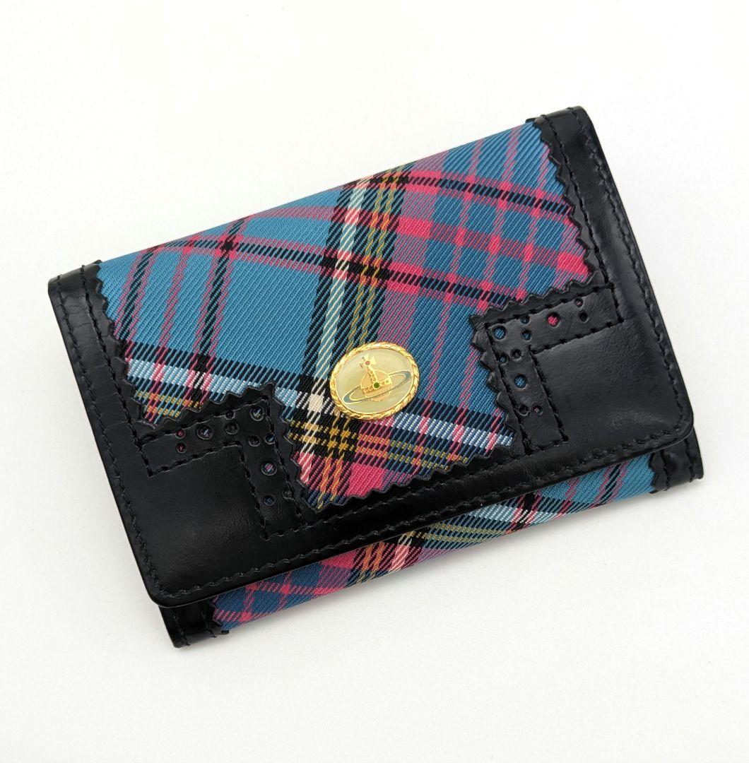 美品✨️ヴィヴィアンウエストウッド マックマラ 名刺カード入れ ブルー チェック