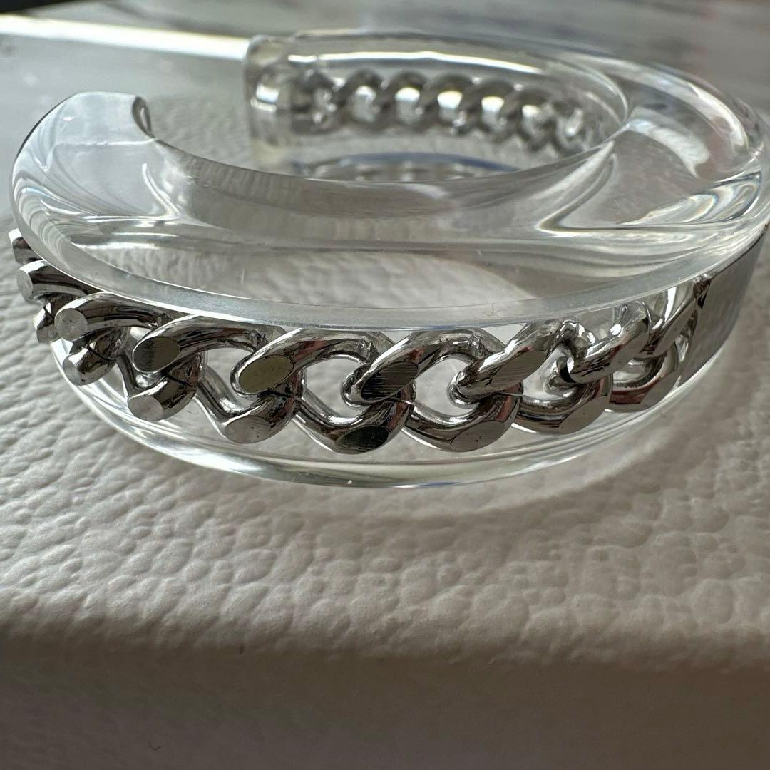 ヴィンテージ⭐︎クリスチャンディオール　チェーン　アクリル　バングル