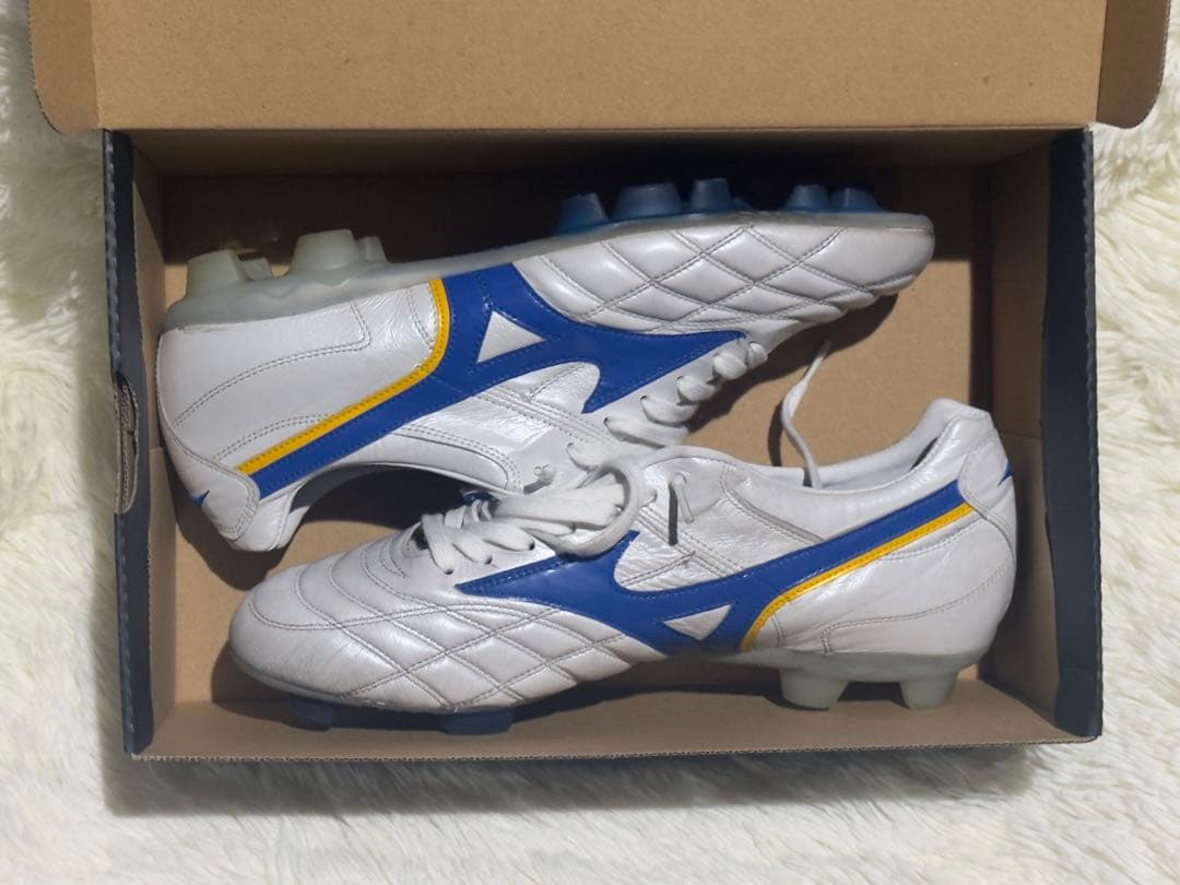 Mizuno ウェーブカップ ホワイト/ブルー/イエロー