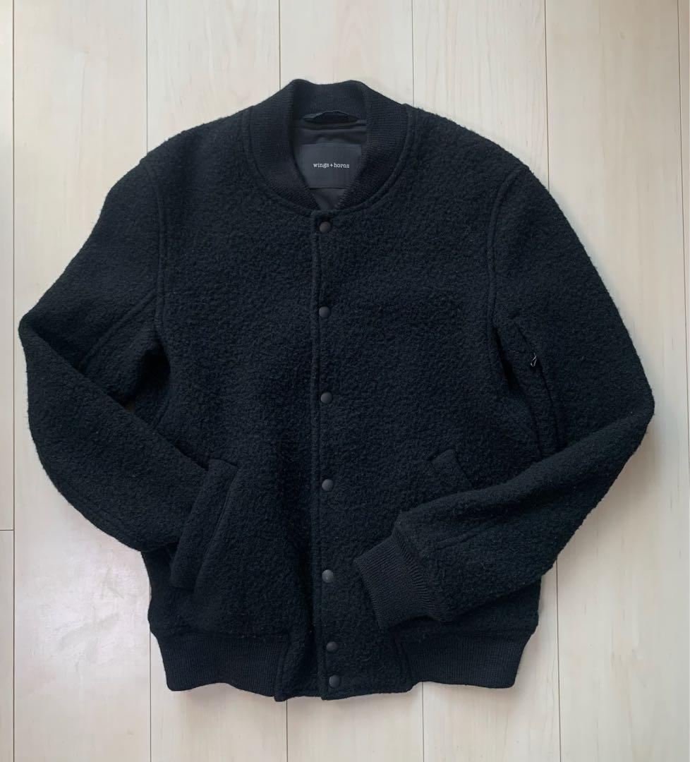 wings + horns ウイングスアンドホーンズ スタジャン S ブラック