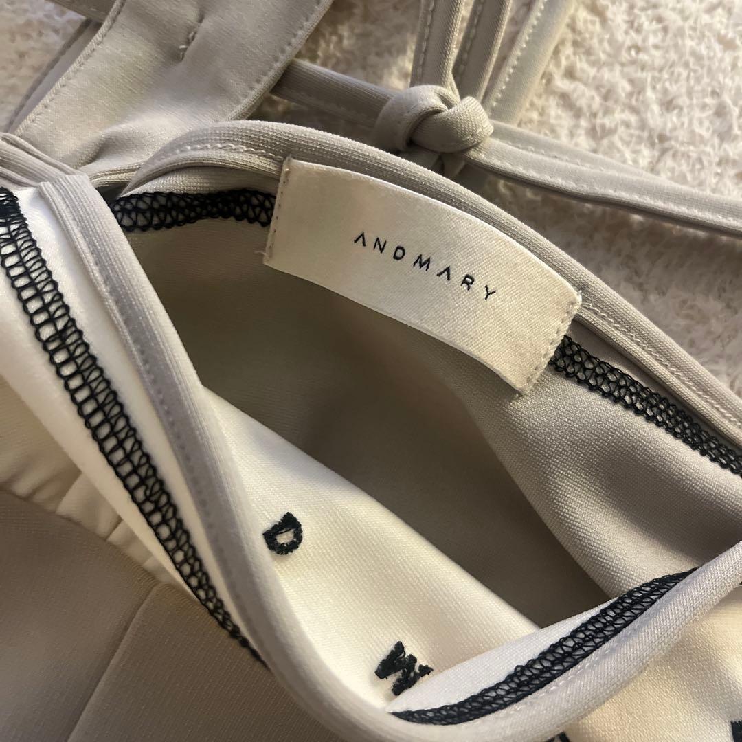 【当日発送】andmary Luca stitch tops beige