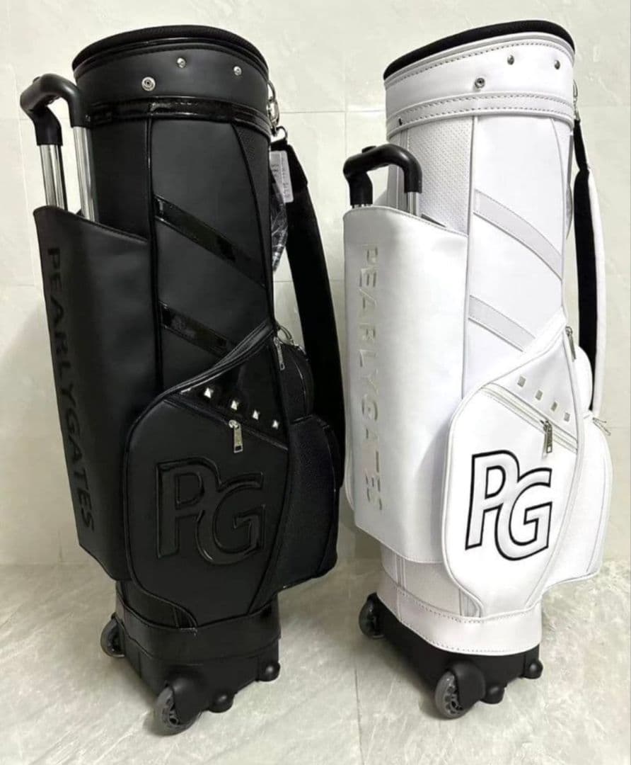 現品限●即発送対応●キャスター付き パーリゲーツキャディバッグ　ホワイト