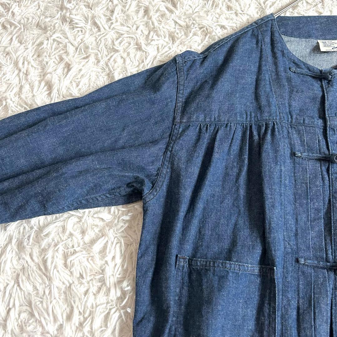 美品⁂オアスロウ⁂ フロッグボタンデニムジャケット　チャイナボタン　6ozデニム
