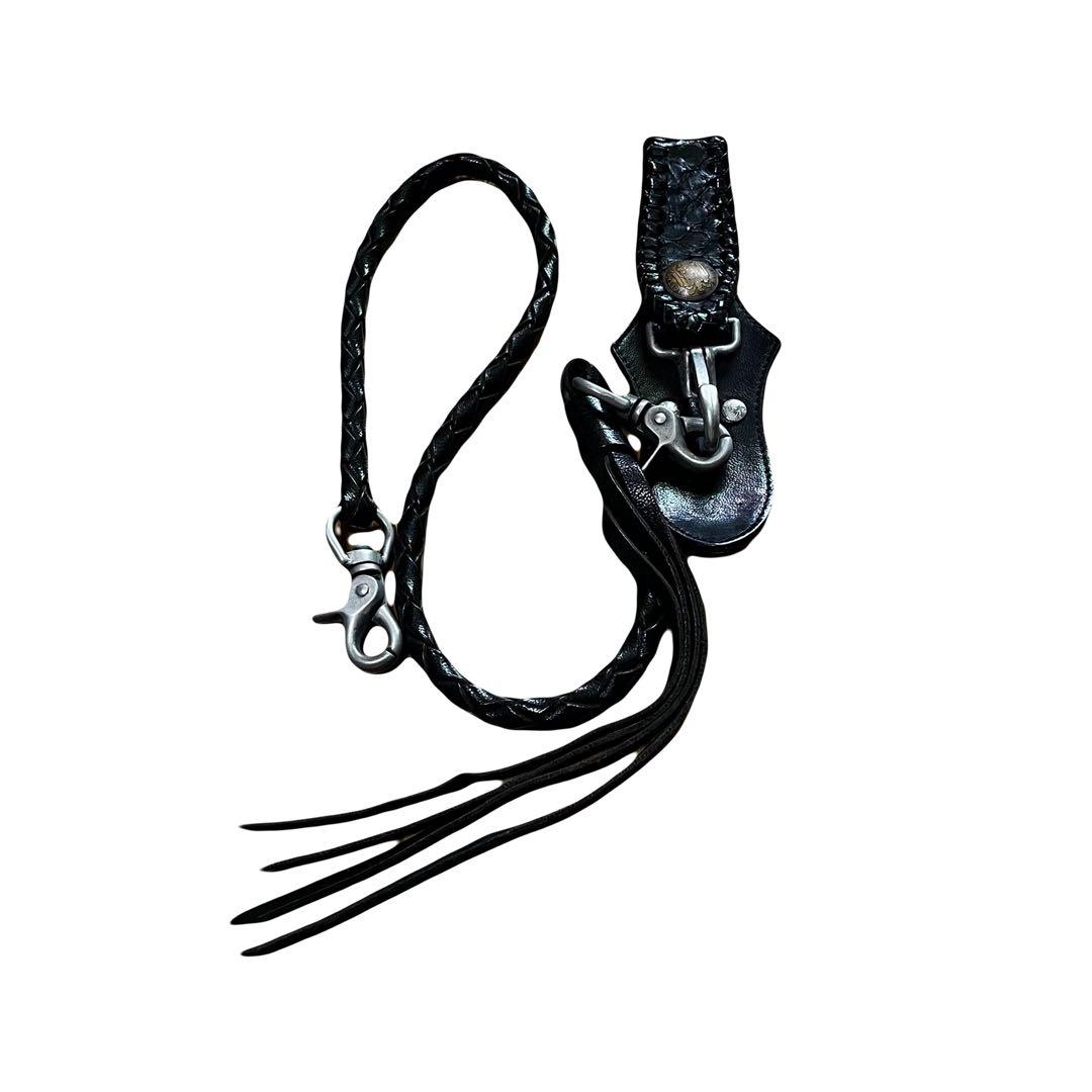 90sy2k SCHORL レザー ウォレットチェーン 日本 上質 アメカジ 黒