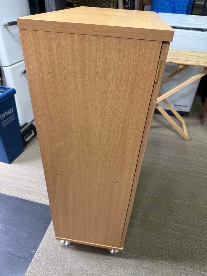 【超美品】【完成品】不二貿易　ルーバーシューズボックス　ナチュラル色