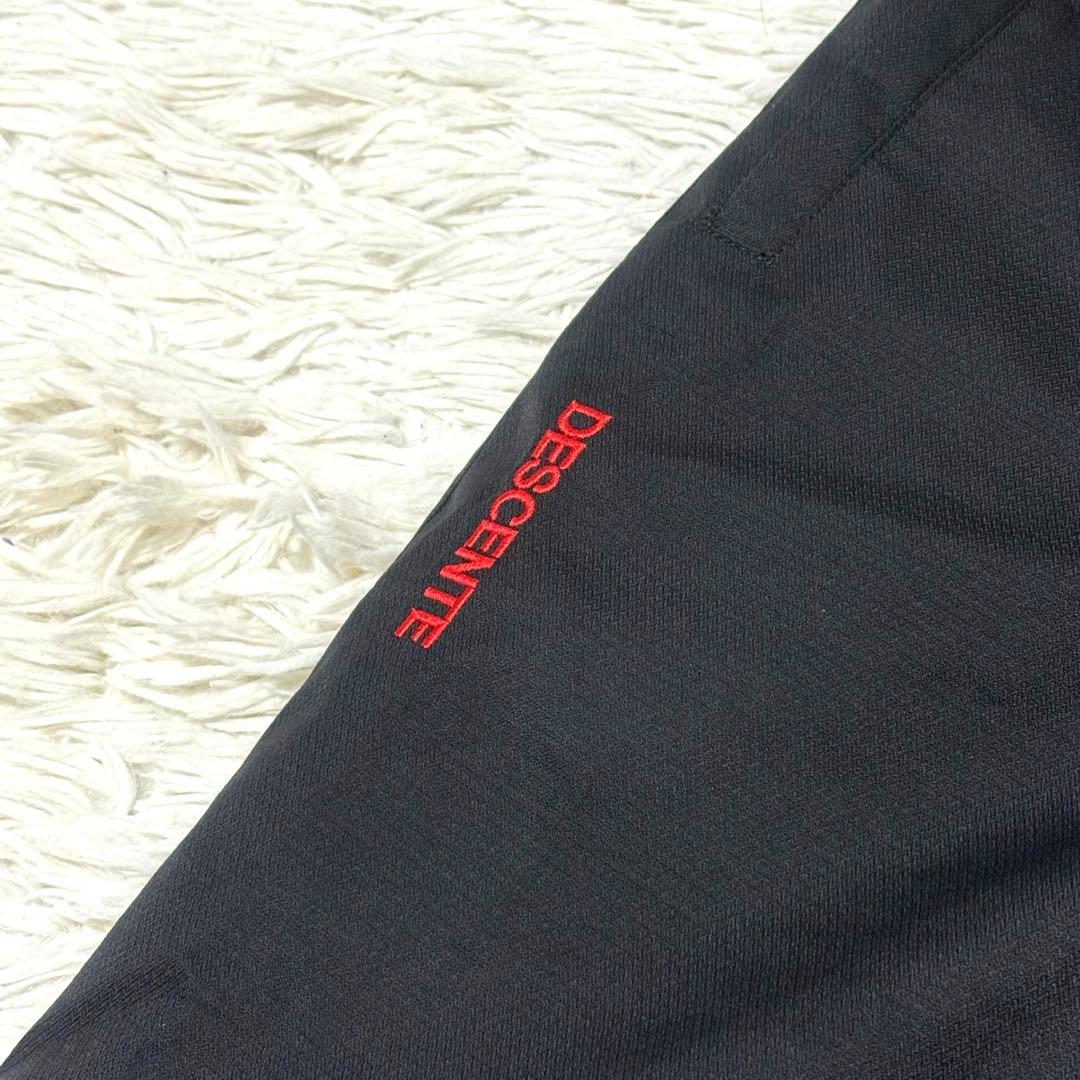 デサント スキーウェア 上下セット サイズ130 ヒートナビ 黒 赤 人気