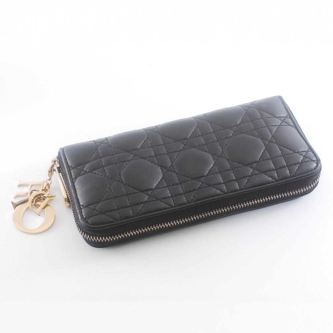 ディオール＊Lady Dior＊ロータスウォレット＊カナージュ＊財布＊長財布