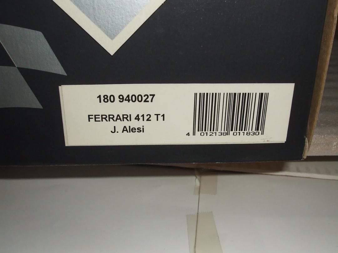 ミニチャンプス　１／１８　フェラーリ　４１２　T1　ジャン・アレジ　＃２７