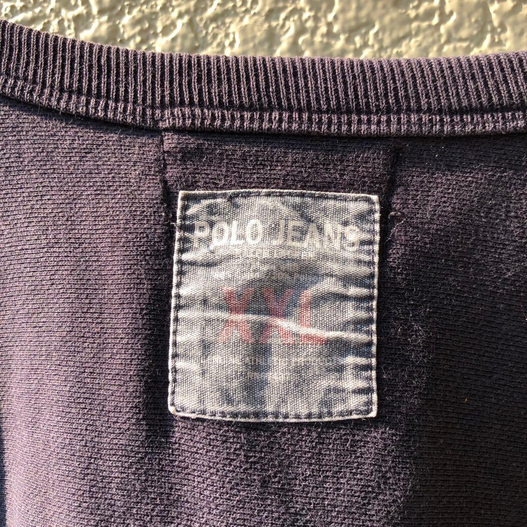 XXL 90s 鬼フェード リバースウィーブ型 ポロジーンズ スウェット