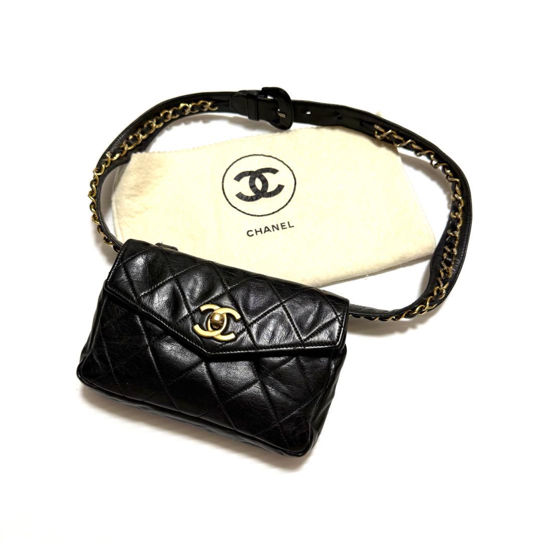CHANEL マトラッセ ラムスキン ウエストバッグ ボディーバッグ　ショルダー