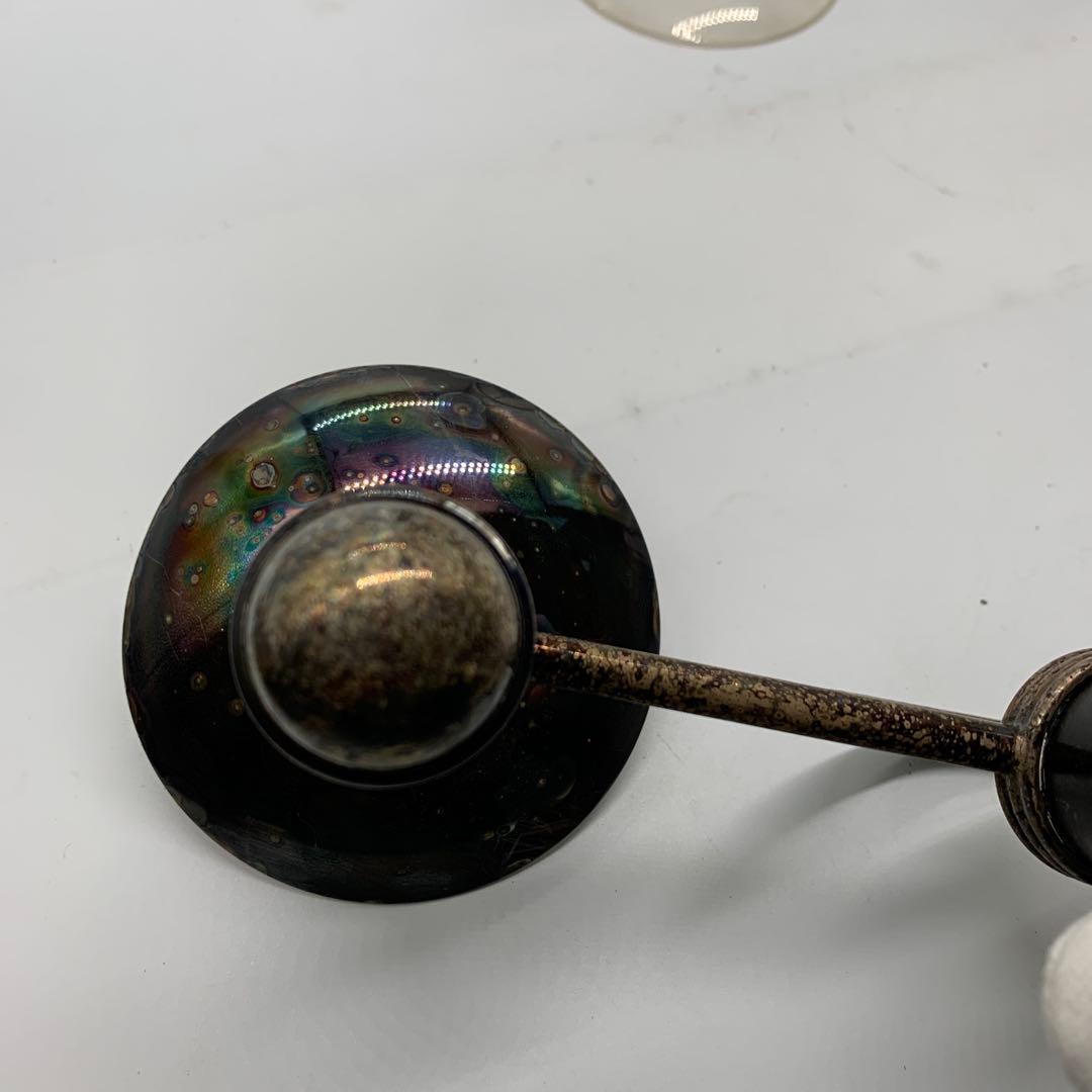 クリストフル 卓上時計 キャンドルスタンド セット 稼働品