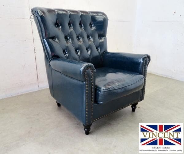 展示品■VINCENT■英国デザイン■1人掛けソファ■鋲打ち■英国伝統