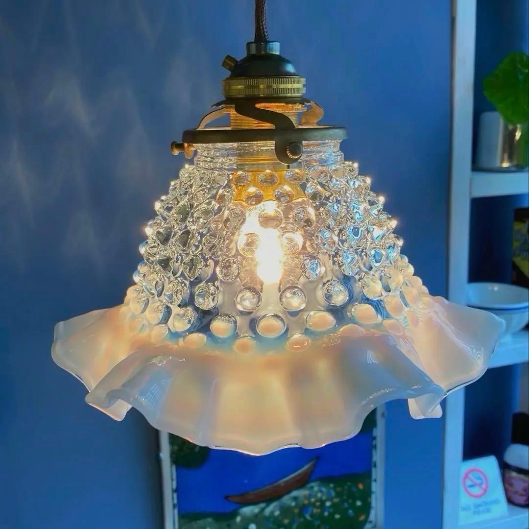 （専用）フェントン　1940年　ランプシェード　オパールセント　アンティーク