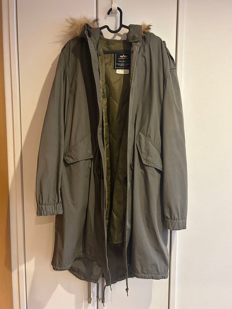 ALPHA INDUSTRIES モッズコート Lサイズ オリーブグリーン