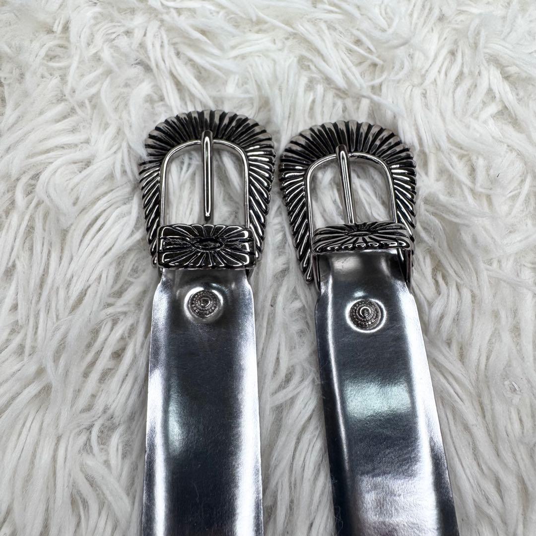【メルカリ初登場】TOGA PULLA ダブル バックル ベルト シルバー