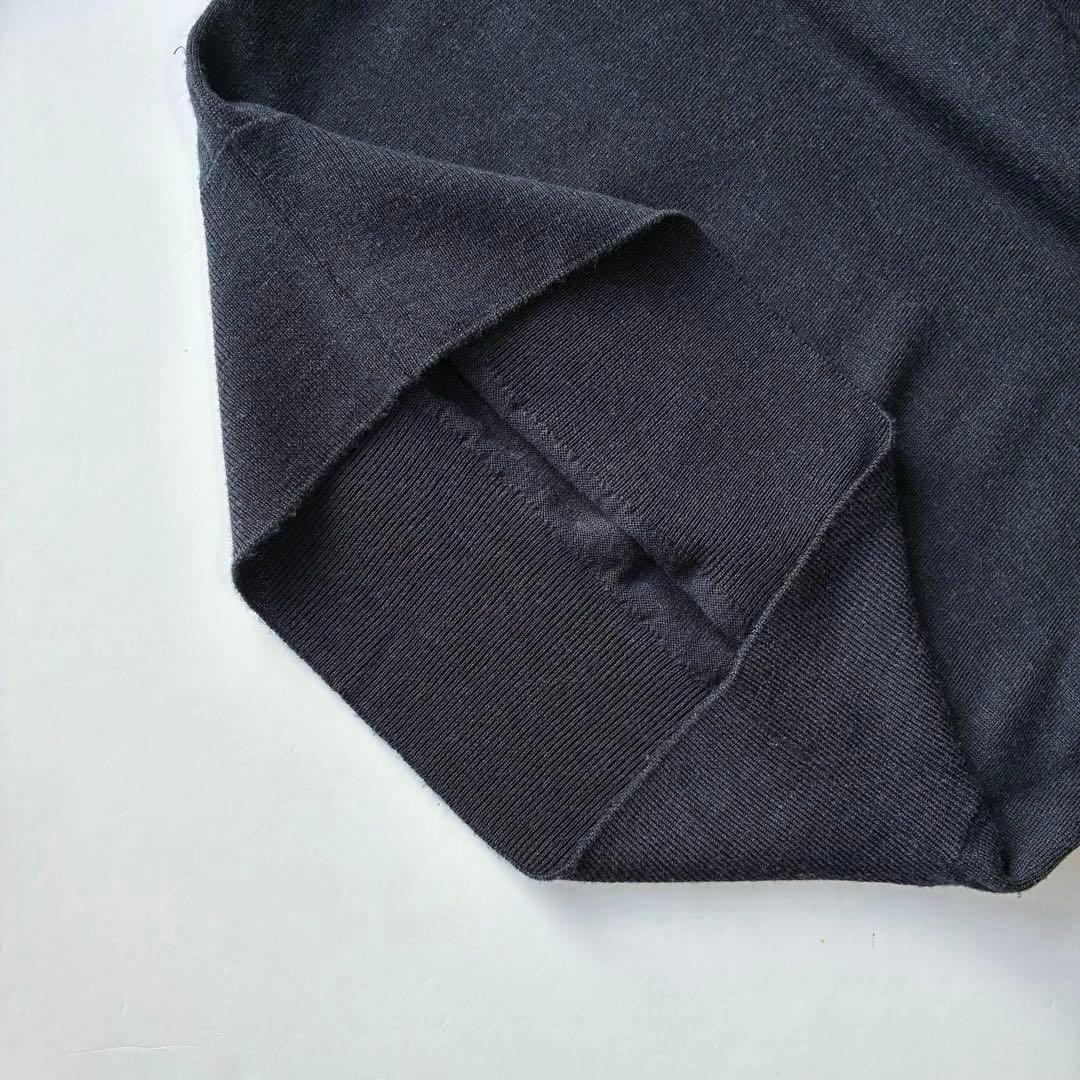 美品 英国製 JOHN SMEDLEY 30G モックネックニット セーター