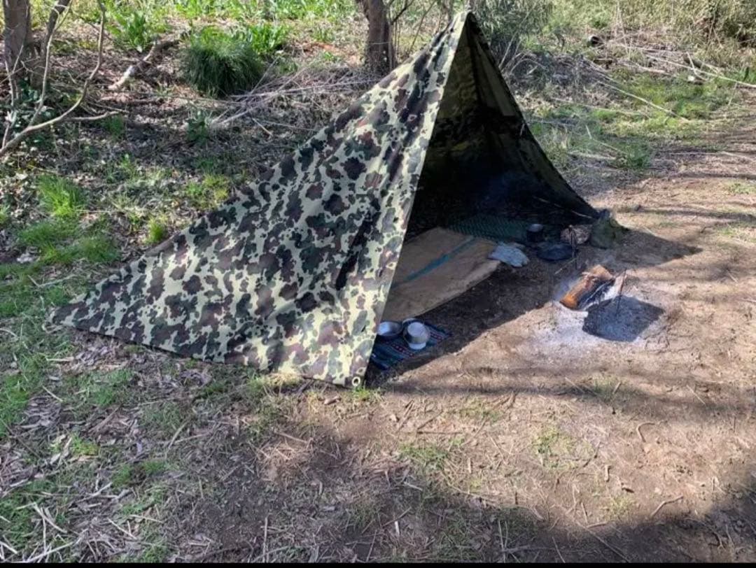 ルーマニア 軍幕 デッド 希少 アメーバカモ デットストック M47 3枚セット