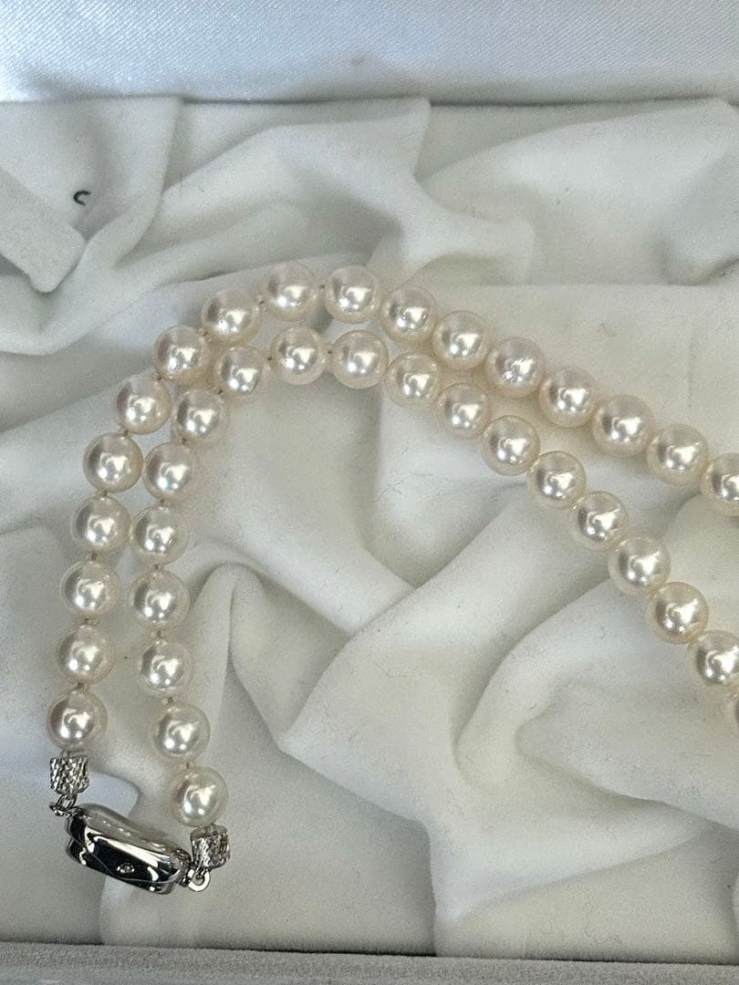 ク*ラ様 花珠級強テリアコヤパールネックレス6.5-7mm鑑別書付43cm