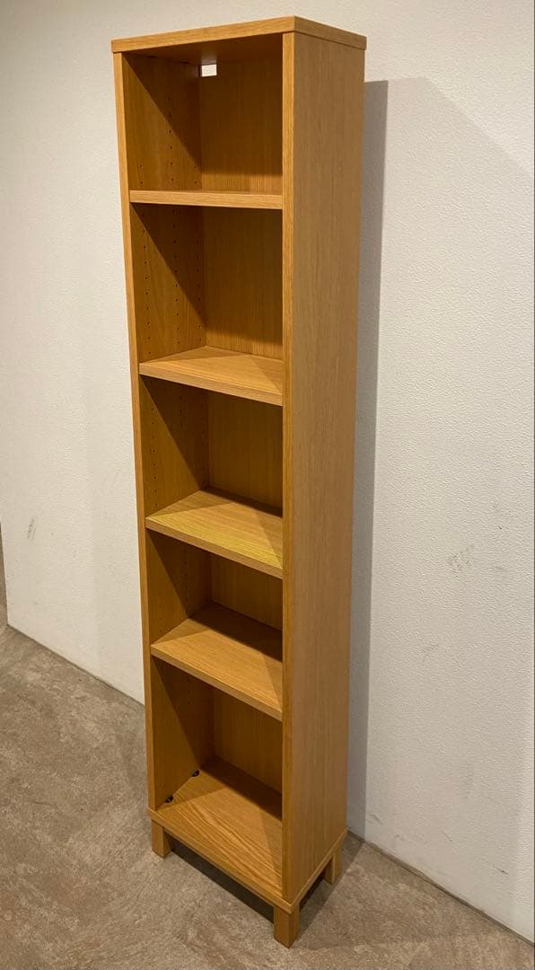 ⭐️超美品⭐️２つセット⭐️オーク材⭐️薄型ラック・ワイド小⭐️大⭐️奥行２２ｃｍ⭐️