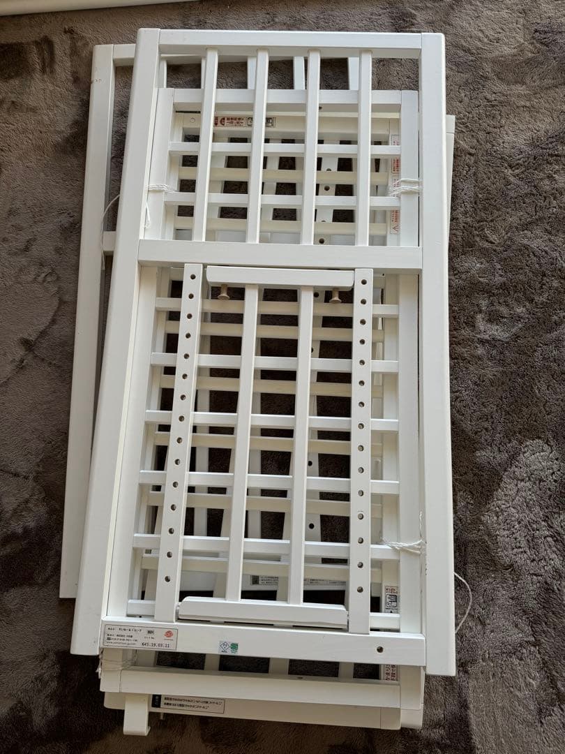 namlさま専用【美品】大和屋　そいねーるプラスロング ホワイト ベビーベッド