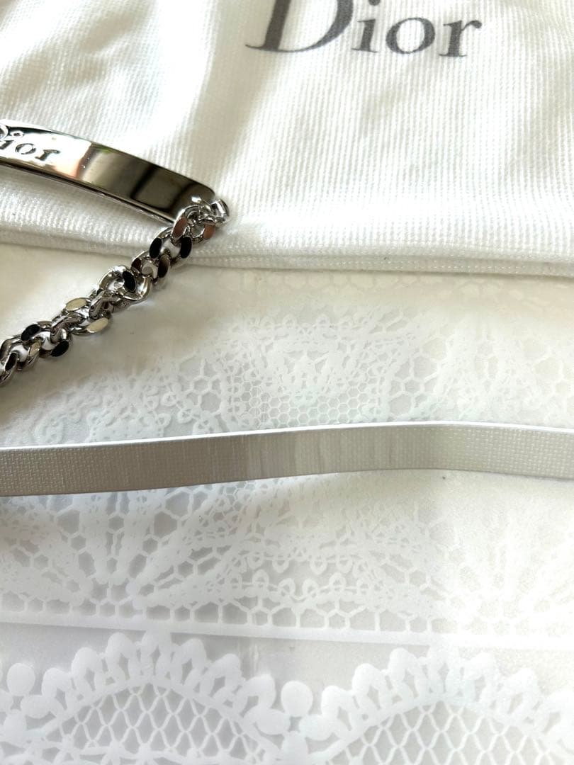 d*7様 Christian Dior ホワイト　チェーンベルト