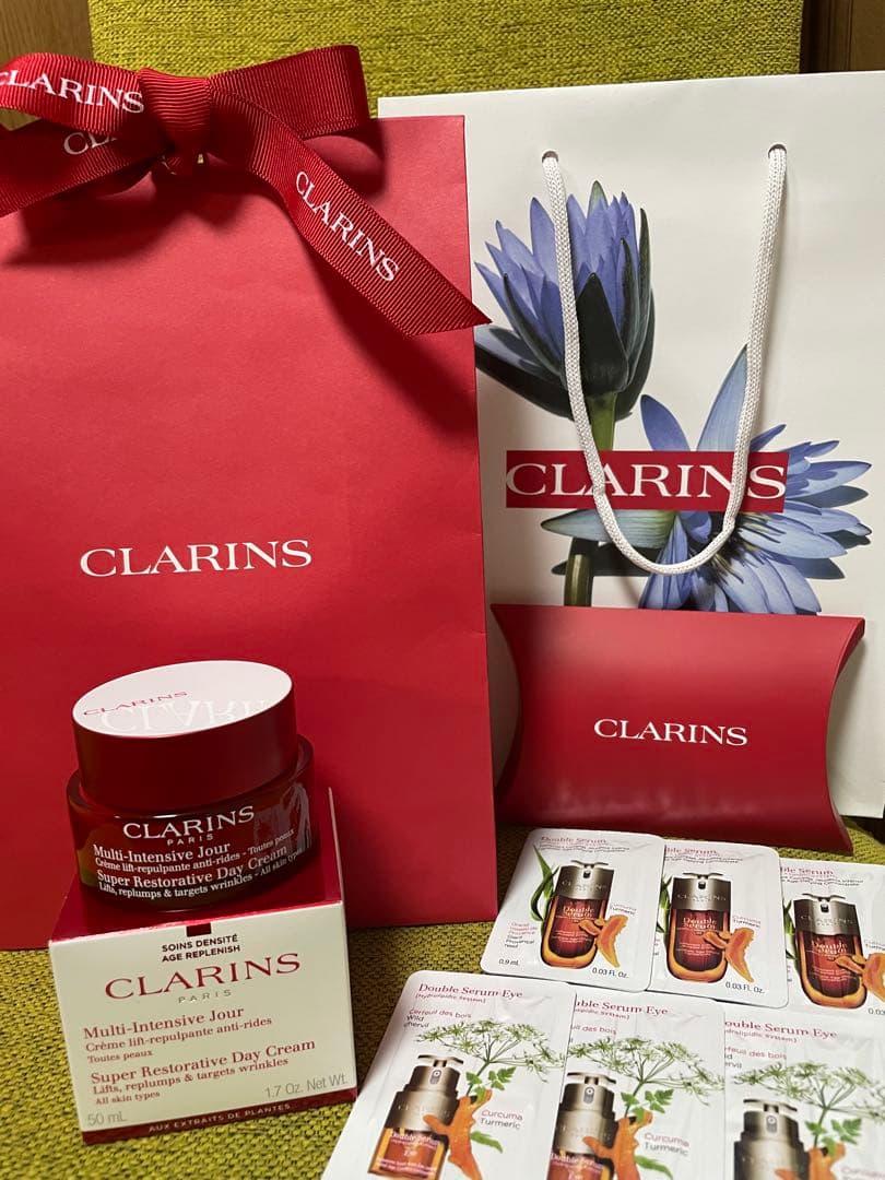新品　クラランス　スープラデイクリーム N ￼ダブルセーラム、ラッピング付き￼