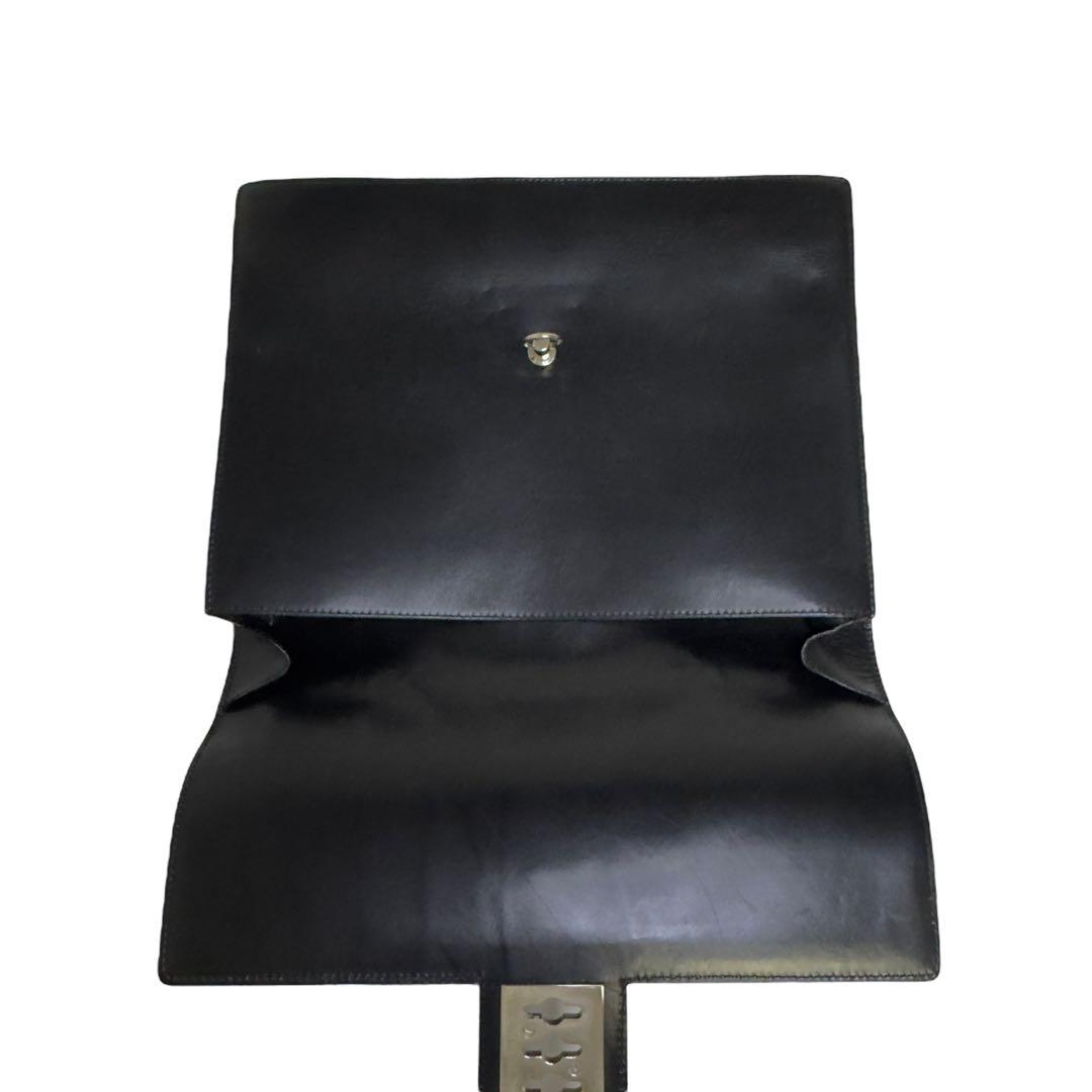 セリーヌ ガンチーニ ビジネスバッグ ハンドバッグ オールレザー ブラック