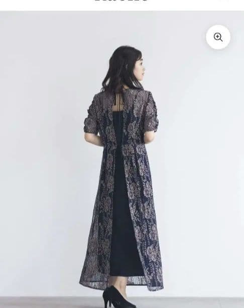 kaene 配色レースエプロンワンピース