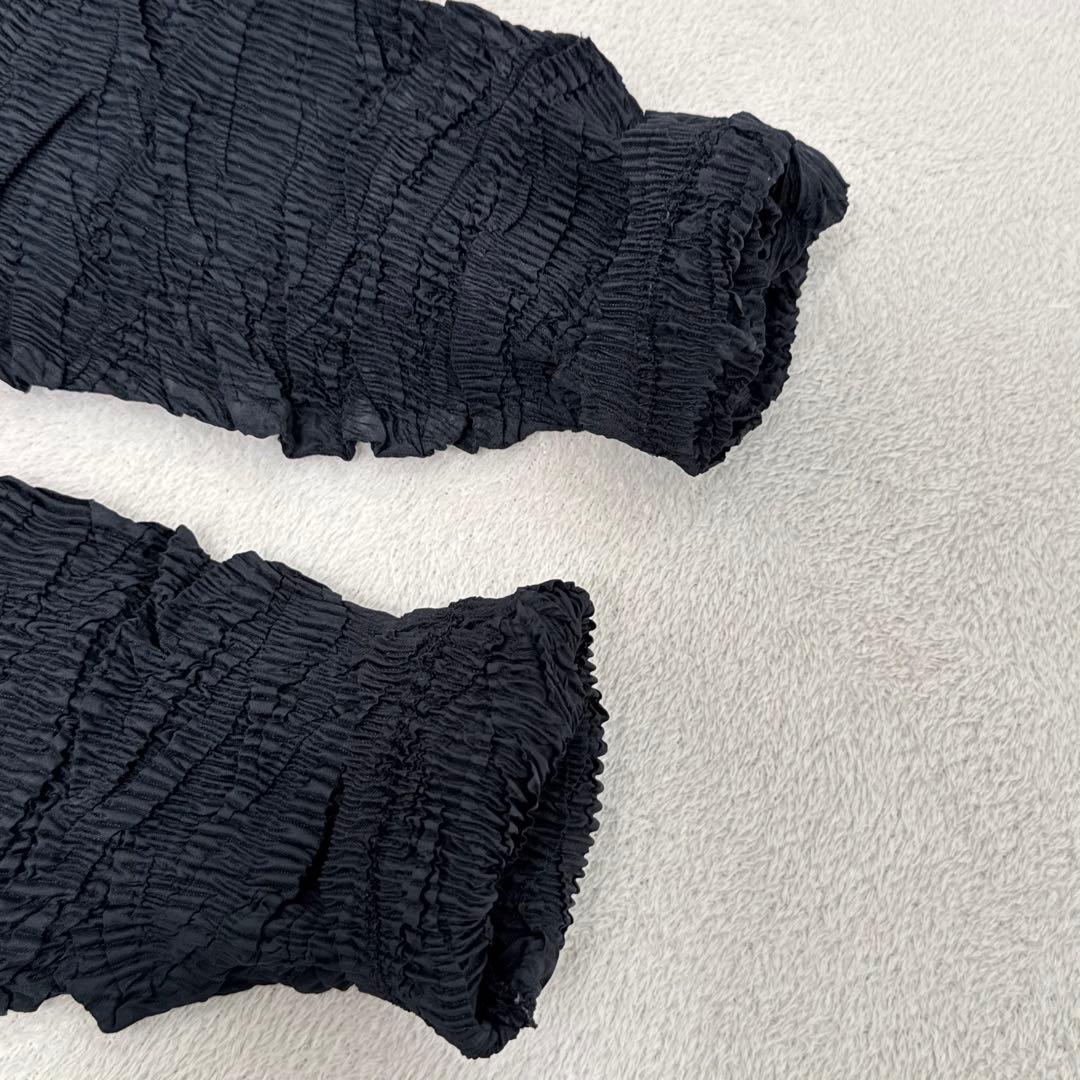 極美品✨ISSEY MIYAKE 立体プリーツ　ブラック　長袖　トップス