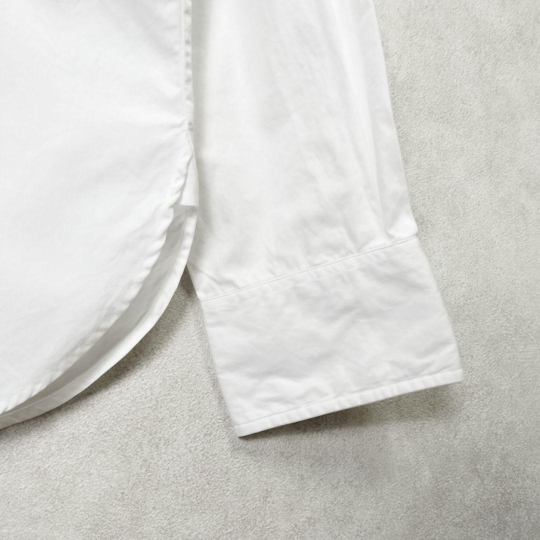 ラルフローレン ビッグポニー コットンシャツ ホワイト 刺繍 カラーキーパー