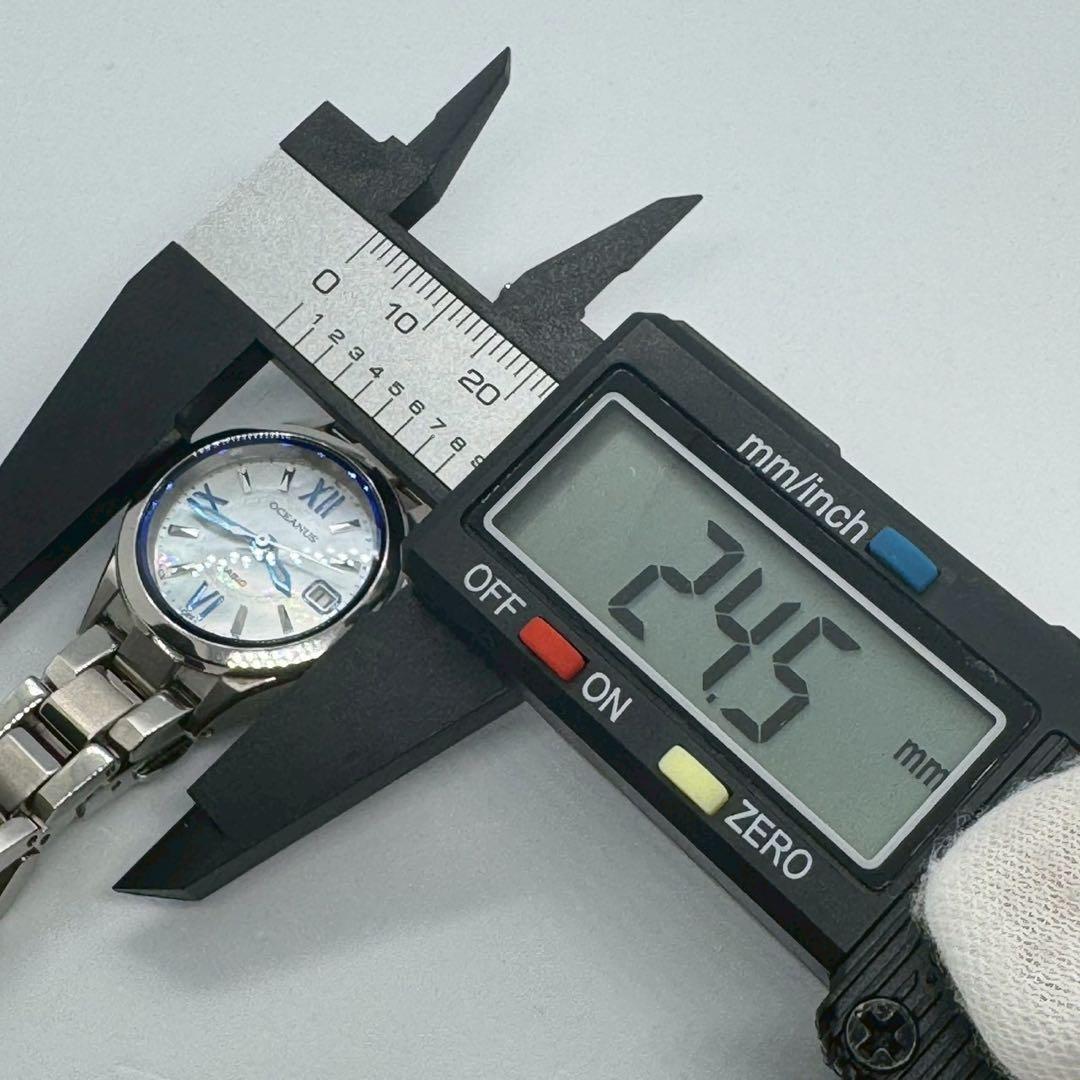 オシアナス OCW-70PJ-7AJF レディース 白蝶貝 ブルー 電波ソーラー