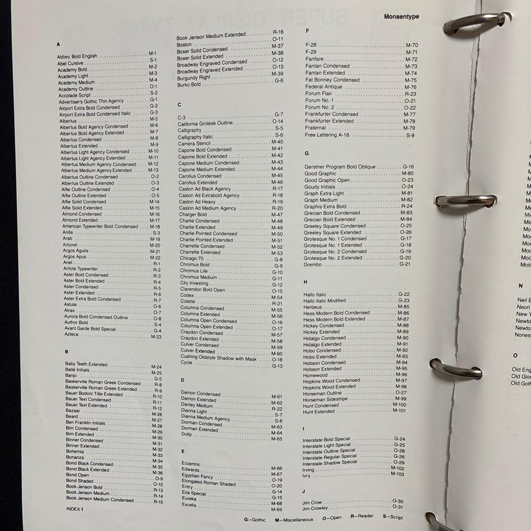 モンセン・スーパー・ディスプレイ欧文書体清刷集　全3冊セット