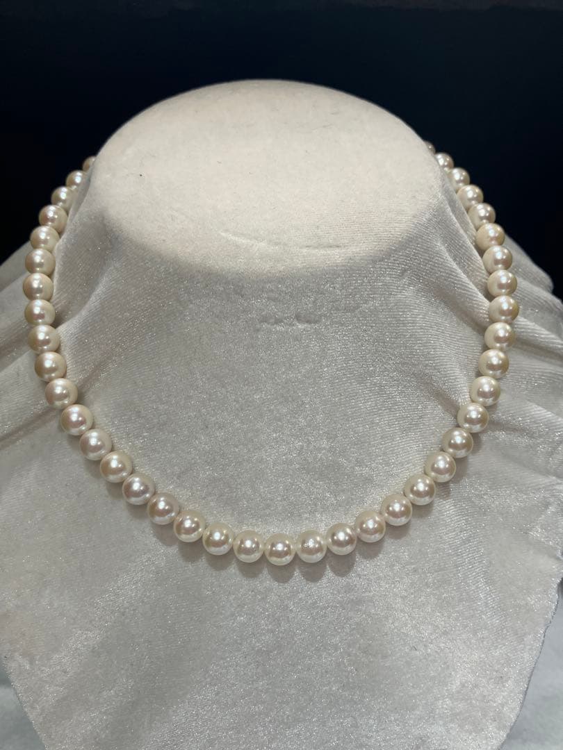 伊勢志摩英虞湾産あこや真珠　7.5-8mm パールネックレス