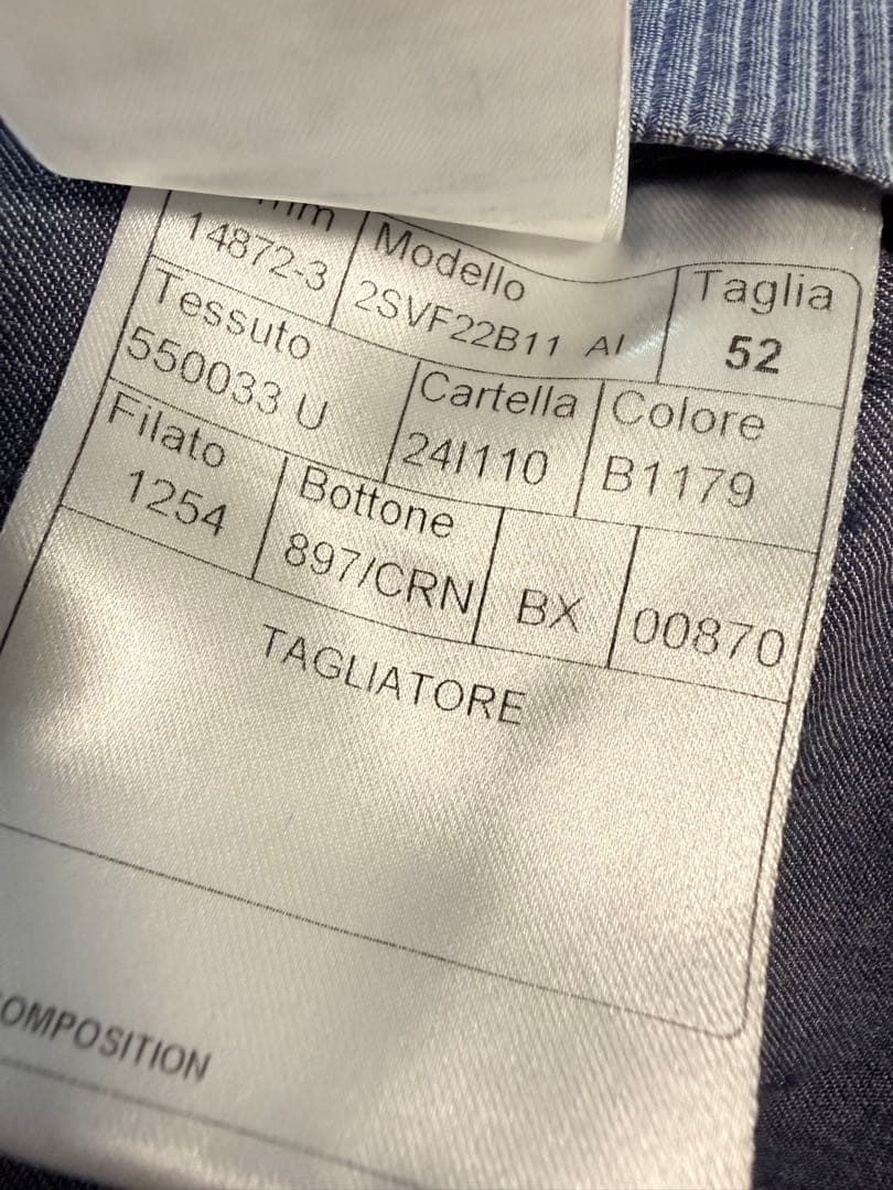 TAGLIATORE タリアトーレ ウールカシミヤ スーツ 52 ダークネイビー
