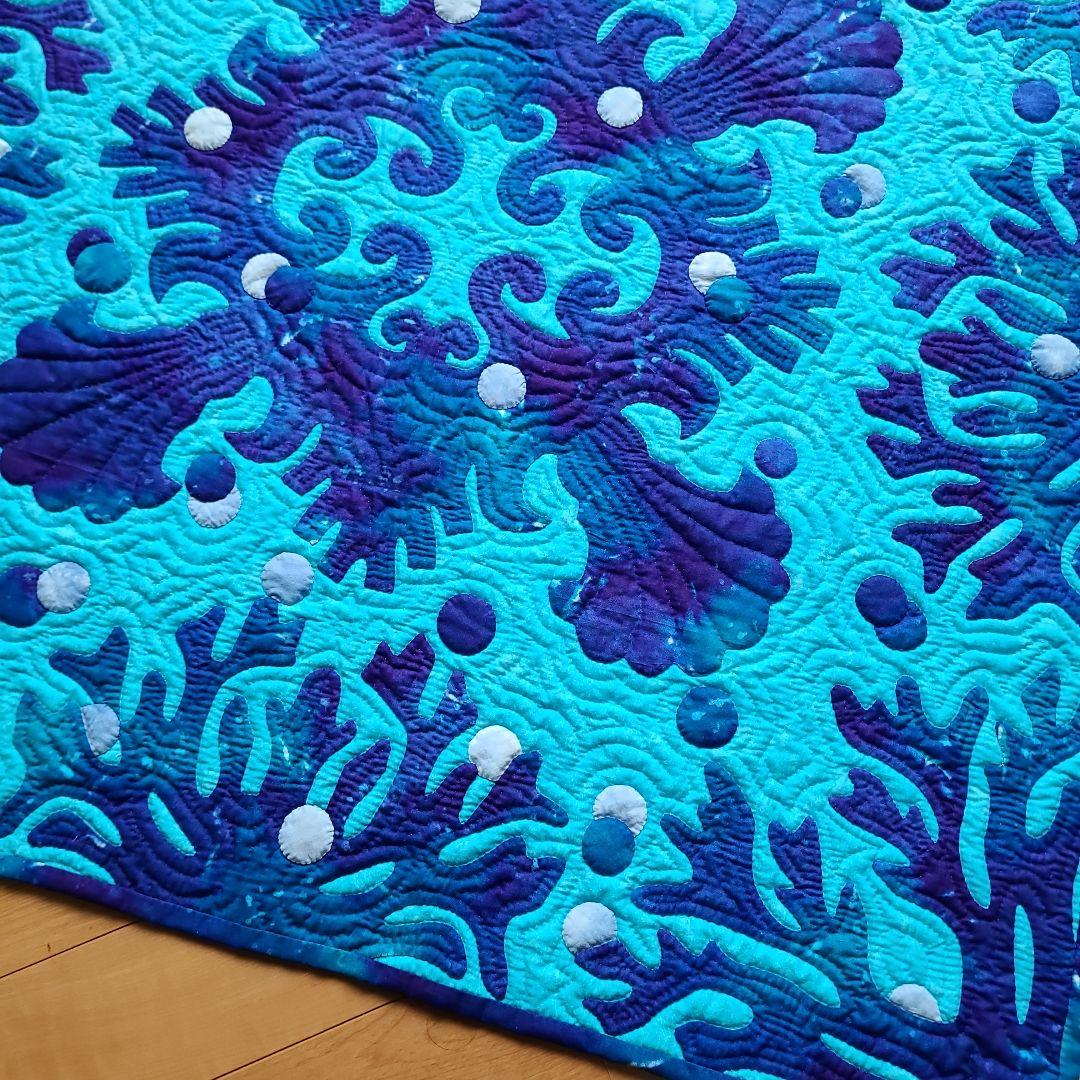 ハワイアンキルトタペストリー　海のキルト