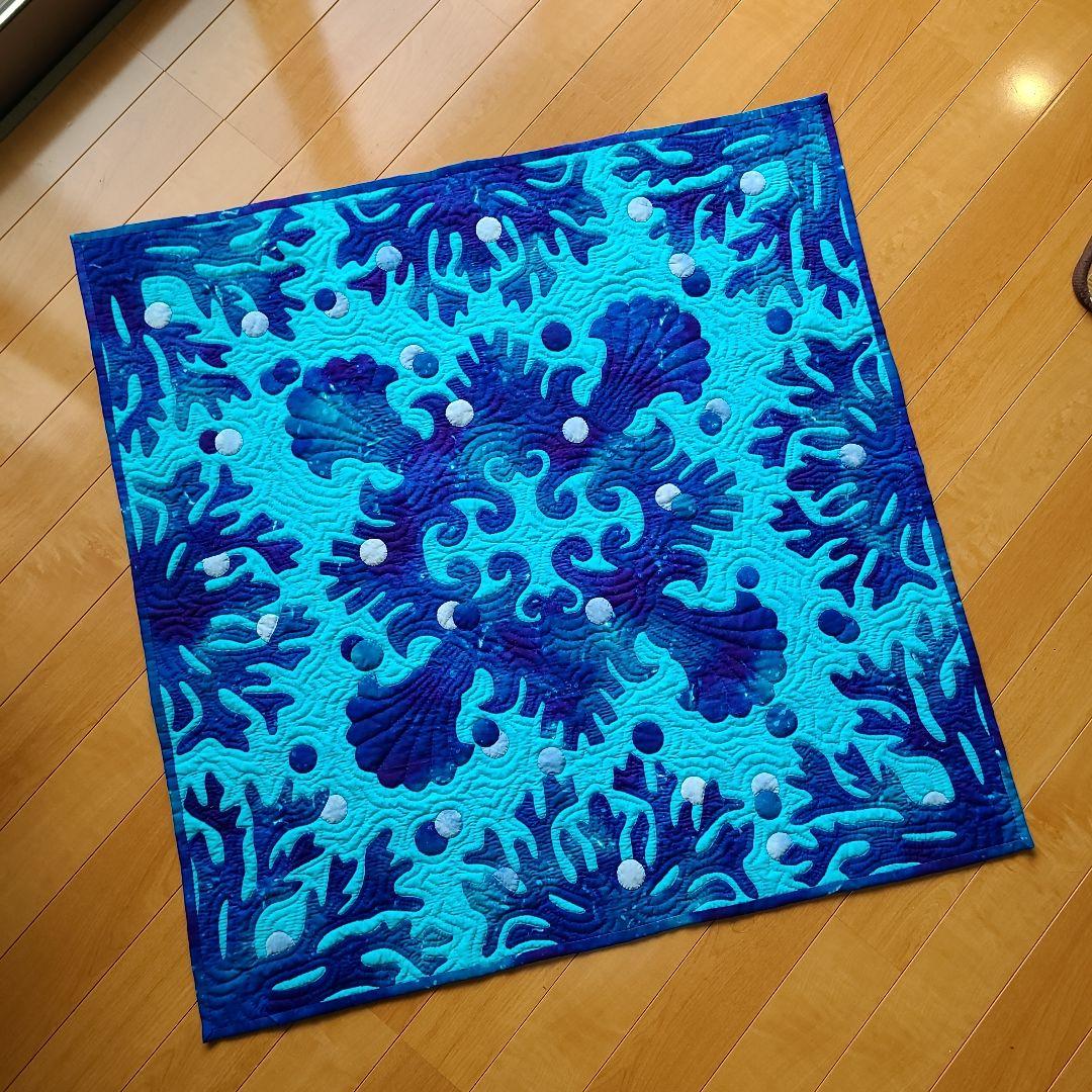 ハワイアンキルトタペストリー　海のキルト